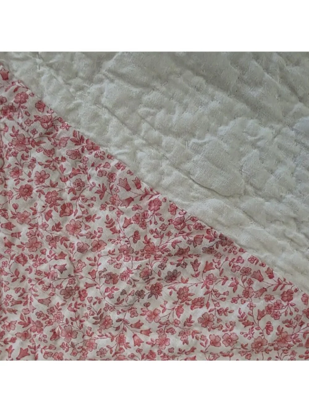 Vintage Pastel Patchwork Sawtooth Star Quilt 80x64